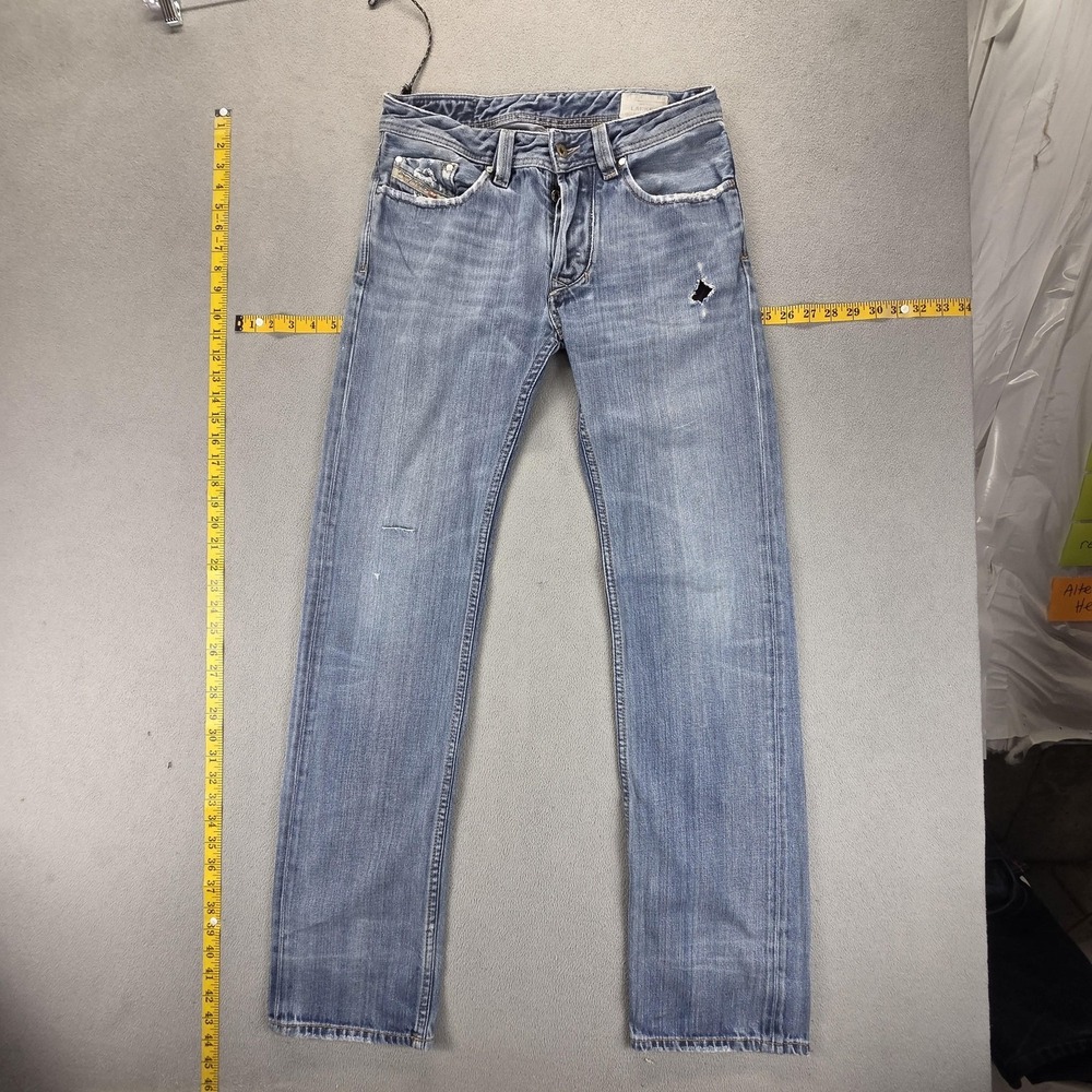 Diesel Jeans Mens 29x34 Blue Larkee Regular Straight Button Fly 008RQ